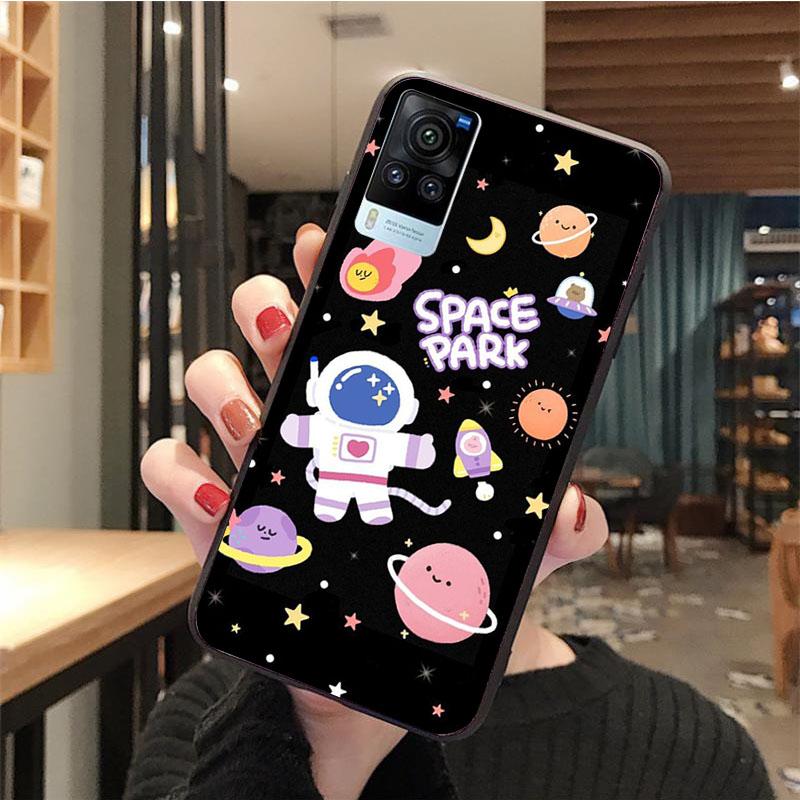 Милый чехол для телефона с изображением астронавта для VIVO V21E V21 V23 V23E V2109 Y53S Y33S Y55 Y76 Y31 Y21 Y72 Y01 Y21S Y11S