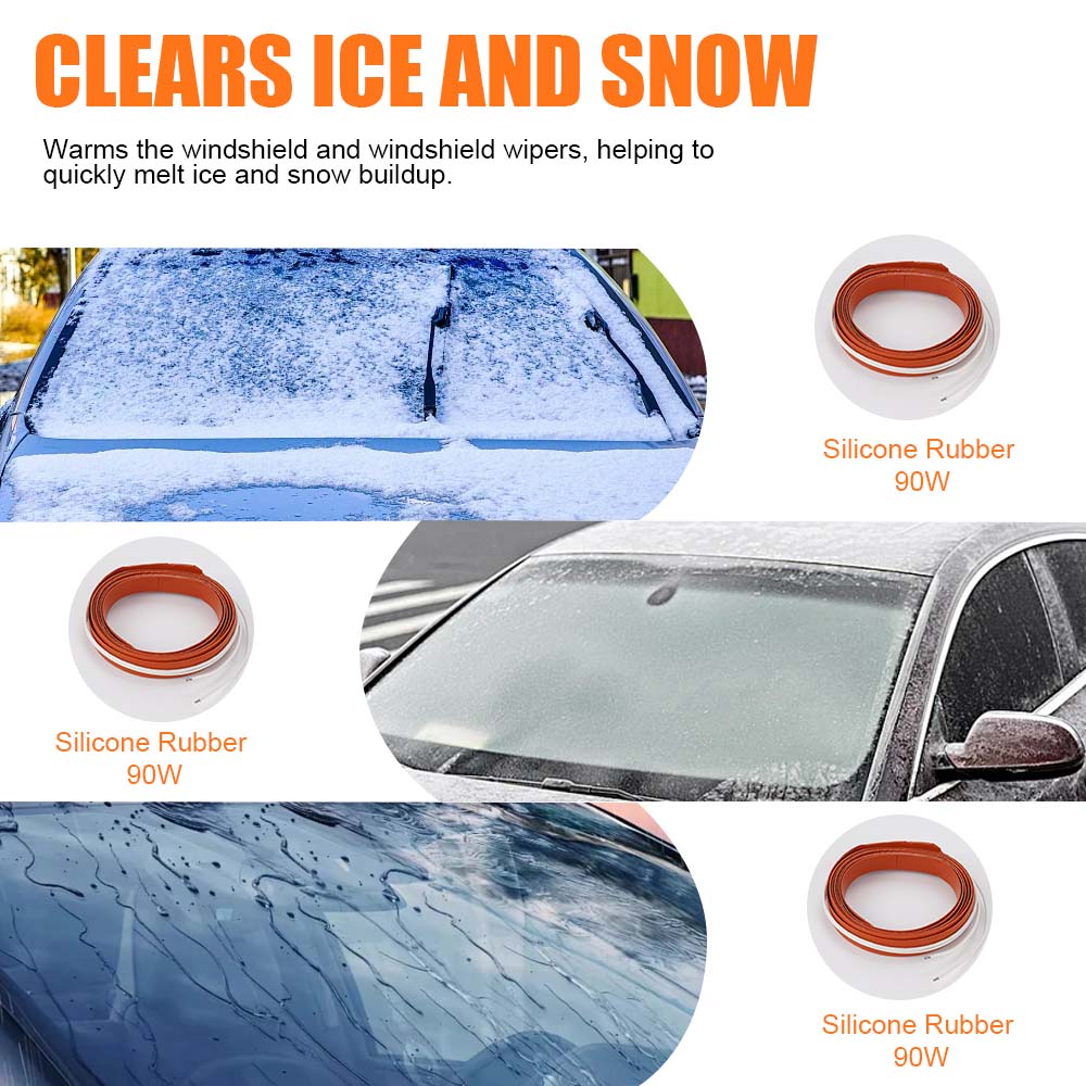 Гибкий силиконовый нагревательный элемент Автомобильный обогрев 12 В/24 В Гибкий нагреватель Съемный шнур питания Быстрый нагрев Автомобильные аксессуары