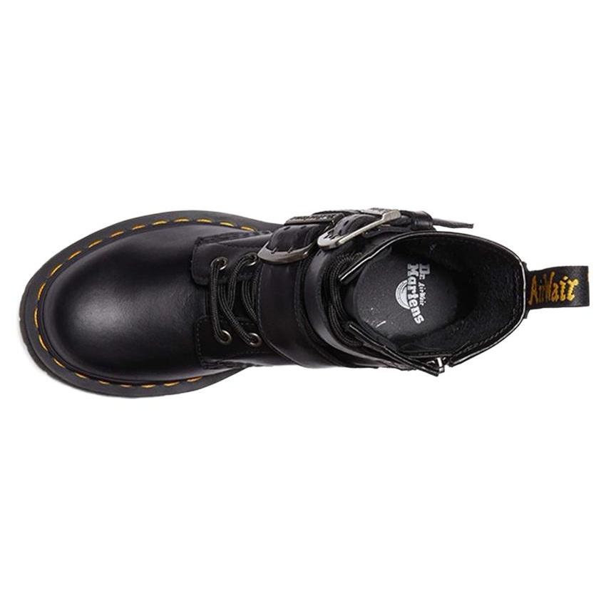 Dr. Martens Dr.Martens 1460 Buckle Pull Up Leather Lace Up Boots 'Black Silver' Unisex 31033001