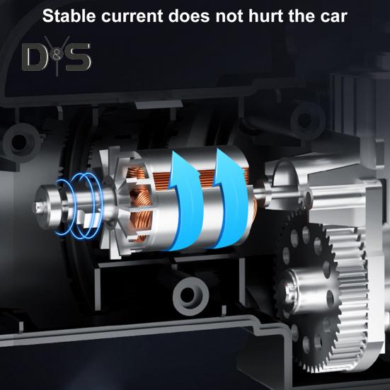 Накачка автомобильных шин Портативный воздушный компрессор 4 режима Регулируемый малошумный цифровой манометр для шин Электрический велосипедный насос со светодиодной подсветкой