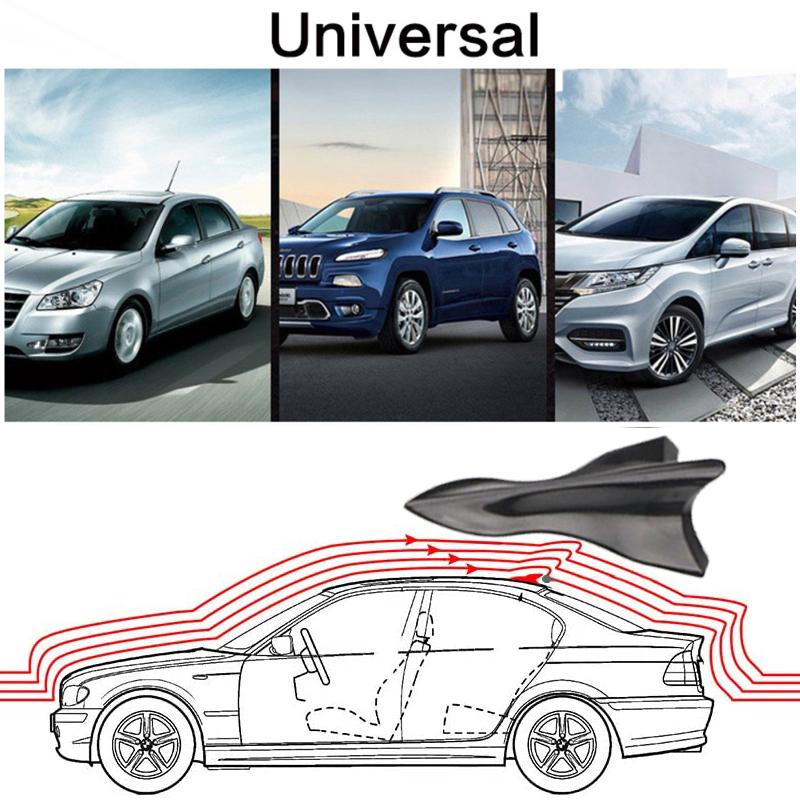 Черный универсальный задний спойлер с плавниками акулы на крышу, диффузор с плавниками акулы, генератор вихрей, спойлер на крышу автомобиля