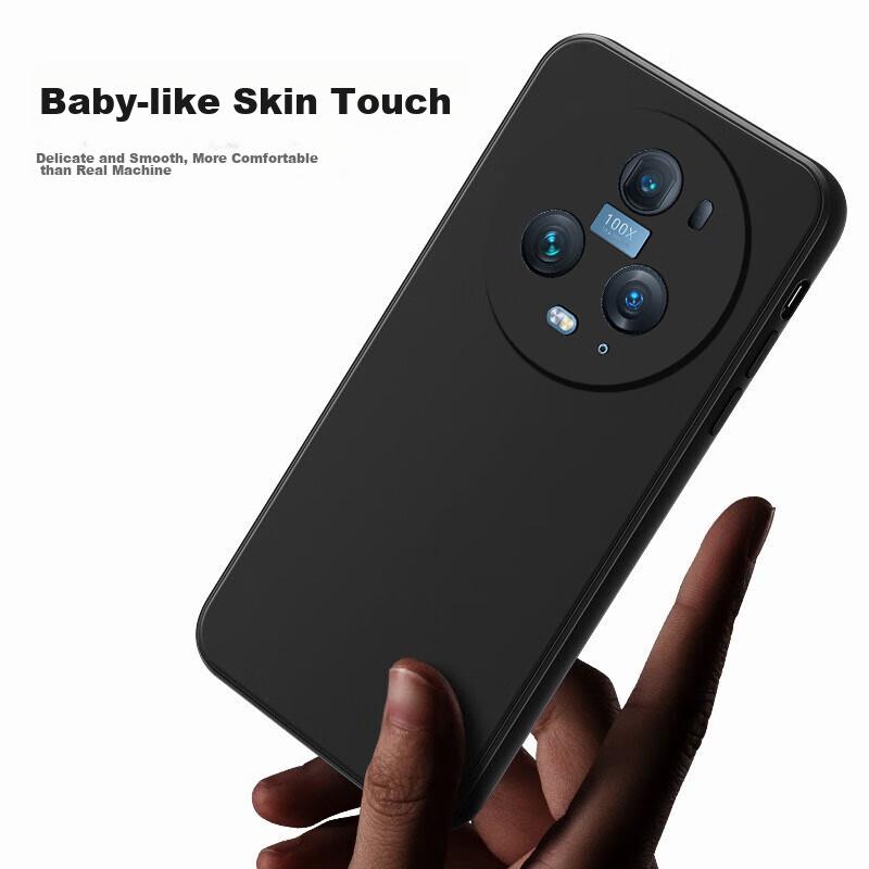 KEKLLE Phone Case for Honor Magic5 Pro, Liquid Silicone Full Lens Protection Anti-Drop Soft Elegant BlackUpgraded Silicone