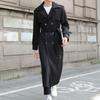 Men's Business Long Trench Coat for Tall Men Spring Autumn Double Breasted Male Windbreaker Coat