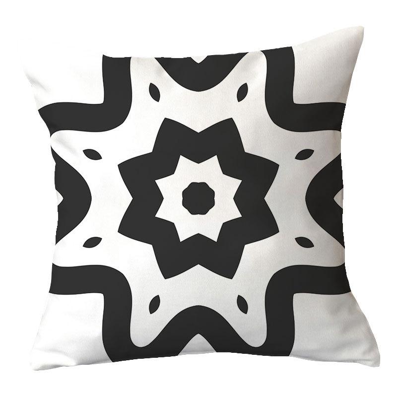 Simple New Square Geometric Plush Pillowcase Home Fabric Sofa Pillow Cushion Cover