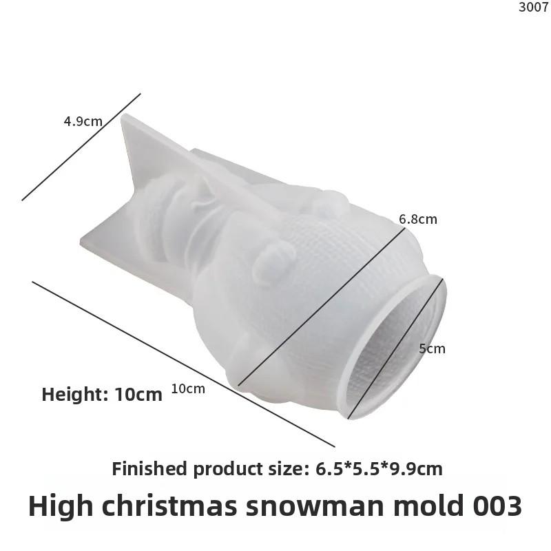 DIY Christmas Snowman Boots Socks Reindeer Bells Crystal Dropper Hanging Decor Table Candles 3D Silicone Mold