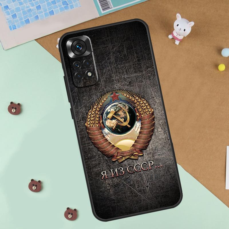 Coat Of Arms Russian CCCP Flag Case For Xiaomi Redmi 14C 10C 12C 13C Cover For Redmi Note 13 Pro 14 9 10 11 12 10S 11S 12S