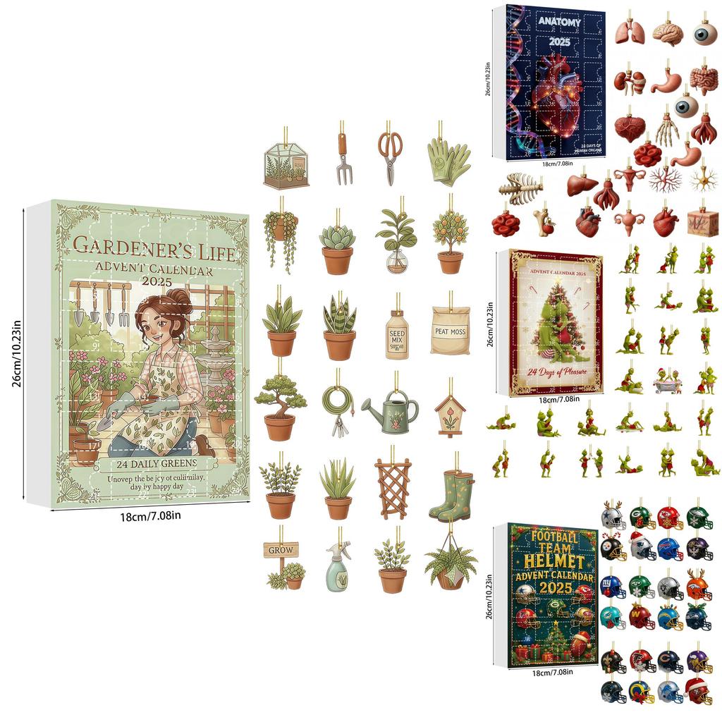 Горилла ВВС Балет Акриловое Дерево Украшение Адвент-календарь Слепая Коробка Подарок Для Праздничного Декора