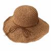 Straw Woven Seaside Sun Hat Sun Protection Bow Panama Hat Fashion Beach Fisherman Hat