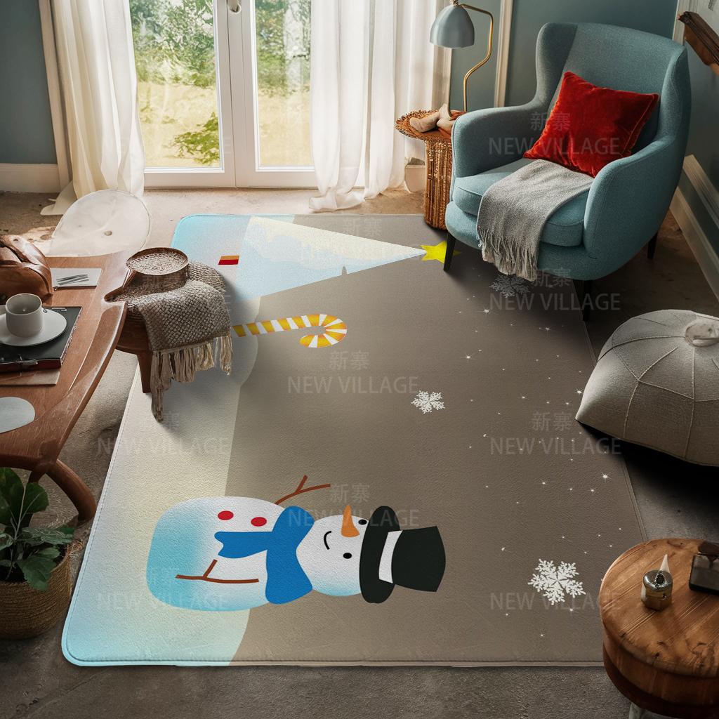 Ковер у входа в дом Домашний коврик у двери Гостиная Ванная Комната Ноги ванная комната Нескользящие коврики с водопоглощением для ванной Счастливого Рождества зима