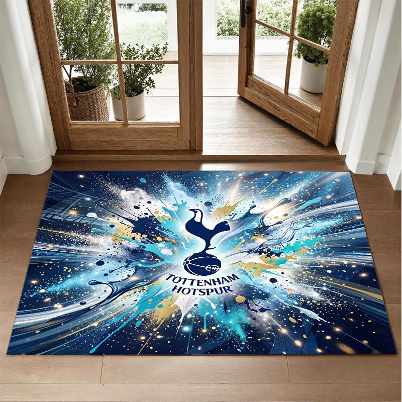 Tottenham Hotspur Design Crystal Velvet Rug Soft Decorative Mat for Bedroom Entrance