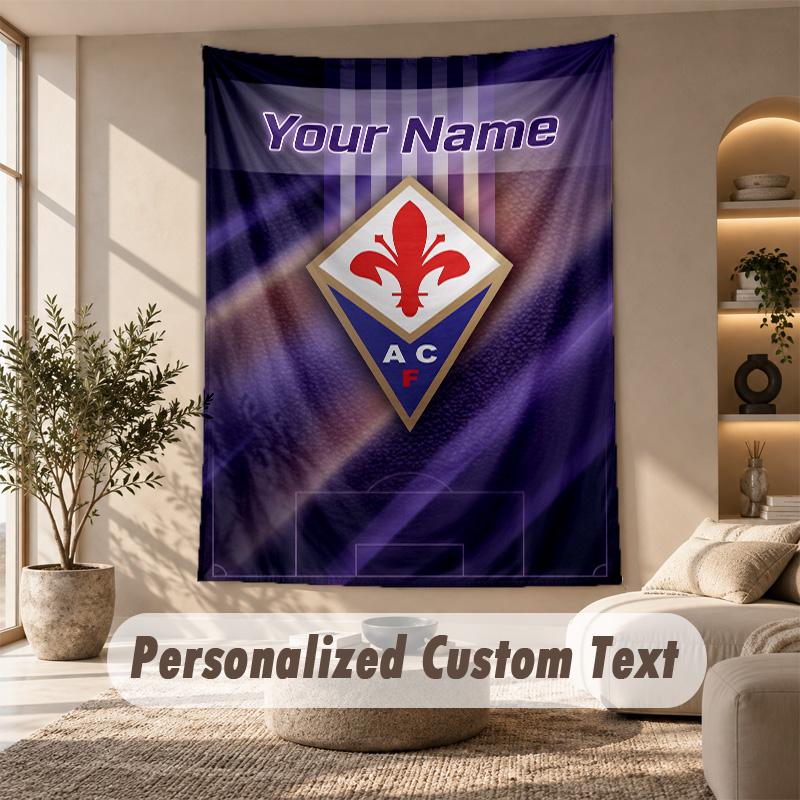 Tapestry Custom Name Text, Wall Hanging Tapestry Home Room DecorFiorentina FC