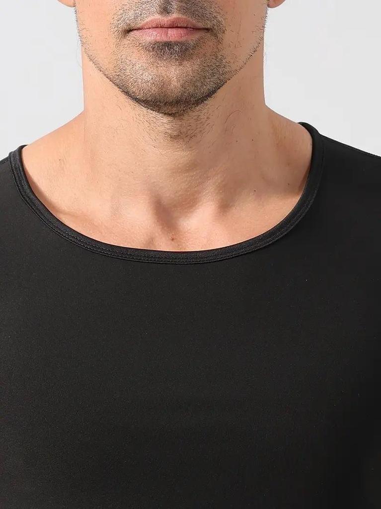 Men's Short Sleeve Sweat-Inducing Body Shaper: Plus Size Waist Trainer and Fitness Abdomen Control Suit