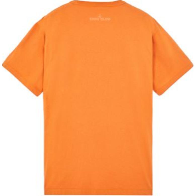 STONE ISLAND Футболка мужская оранжевая 781520358-V0073