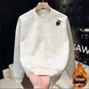Мужская модная толстовка с капюшоном в европейском стиле с флисовой подкладкой и логотипом