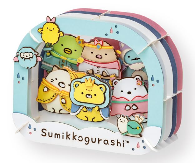 Ensky Sumikko Gurashi Movie The Kingdom of the Sky and Two Children H80 x W100 x D42mm Paper PT-398