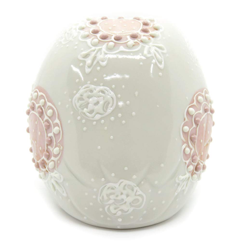 Фигурка-талисман, Керамика Кутани, Сова с шаром, Большая (розовый), Керамика, Подарок, Подарок на 60-летие