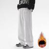 Mens Black Straight Leg - Winter Plus Size Fleece Lined Casual Sports Pants