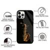 Чехол для телефона с изображением саксофона для iPhone 15,14,13,12,11,Plus,Pro,Max Mini Magsafe Магнитная Беспроводная Зарядка