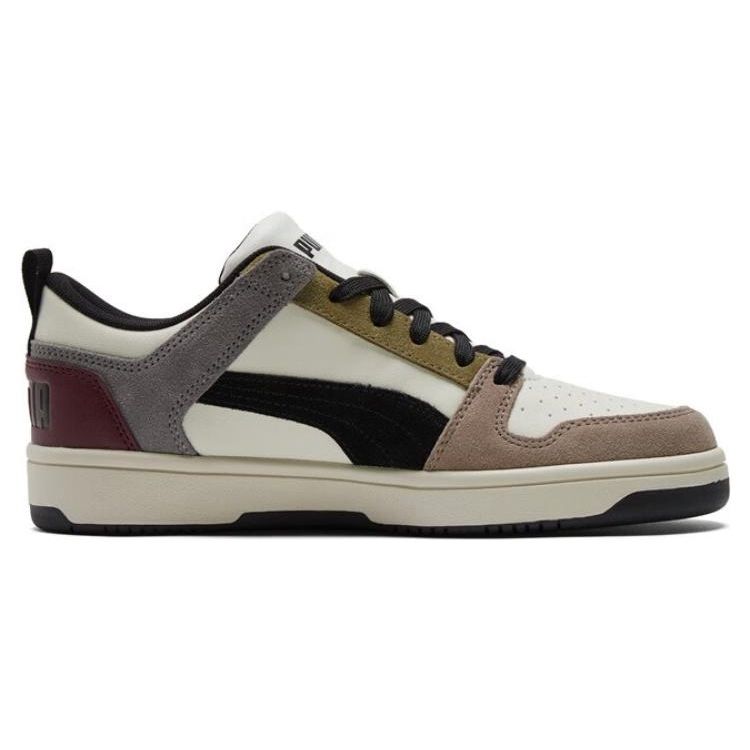 Puma Rebound Layup Lo Sd Casual Low-Top Sneakers Unisex Sneakers Black White Brown 370539-07