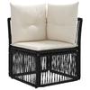 Garden Sofa Set 5 pcs Black Poly Rattan