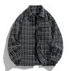 Пальто Мужская Универсальная Рубашка Свободная Клетчатая Шерстяная Рубашка