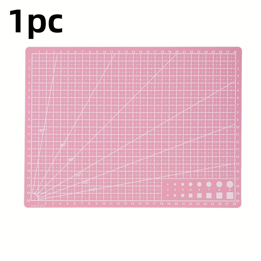 1pc Precision A3 Rotary Cutting Mat for Exam Clay Projects, Sewing & Crafts - Durable PP Material with Measurement Markings & Rotating Mechanism