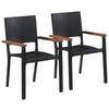 Day and Night - Day and Night Garden Chairs 2 Units Black Synthetic Rattan