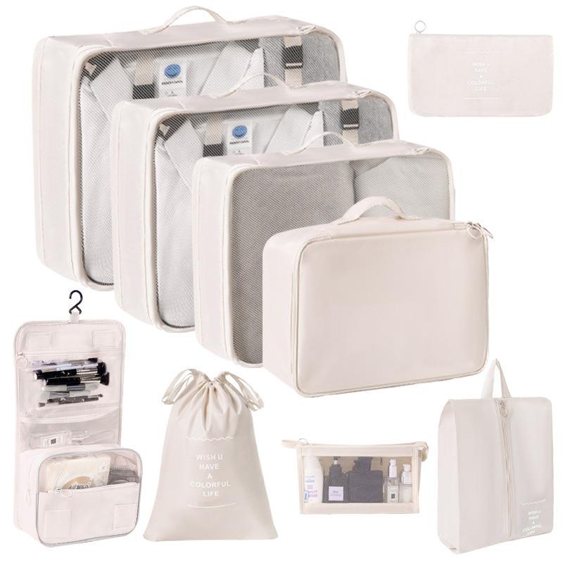 Travel Storage Bag Set - 7-Piece Multi-functional Compartment Bags for Clothes & Cosmetics
