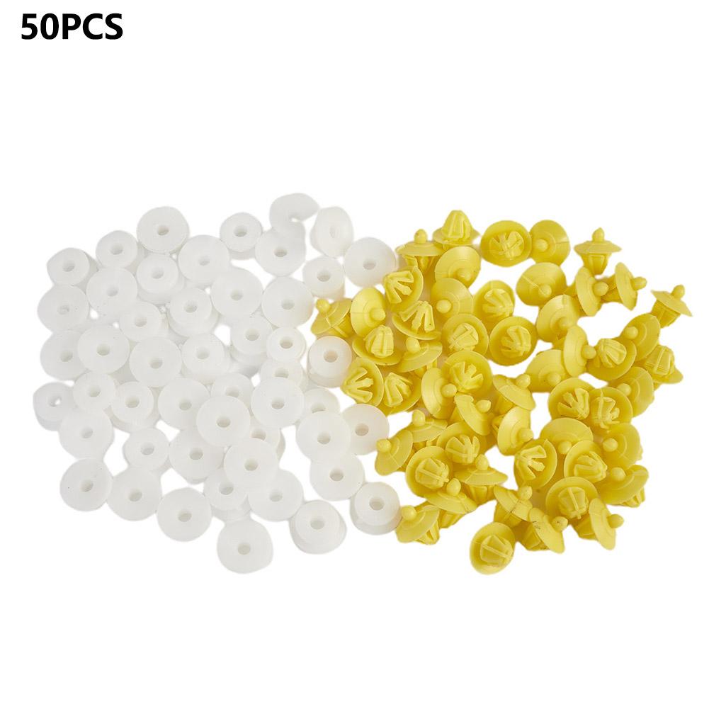 50PCS Car Clips Fasteners For Discovery 3&4 For Range Rover Sport Freelander 1&2 Plastic Exterior Door Wheel Clips