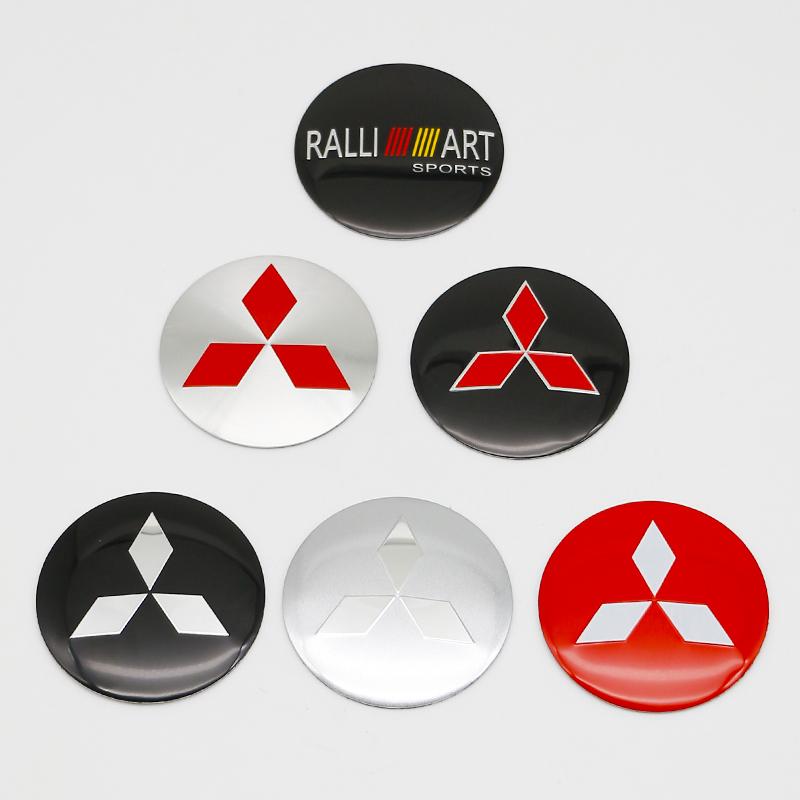 4Pcs Car Wheel Center Hub Cap Rim Cover Stickers Accessories For Mitsubishi Outlander Xl Ralliart Mirage L200 Galant Space Star