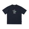 KANGOL Футболка с графикой для серфинга Темно-синяя 2825