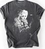 Dolly Parton Винтажная футболка с графическим принтом Country Music Concert, угольная