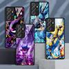 Anime Pokemon Gengar Luxury Phone Cover Glass Case for Samsung Galaxy S26 S25 Ultra S23+ S22 S25+ S21 S24+ S20 FE S23 Plus S24