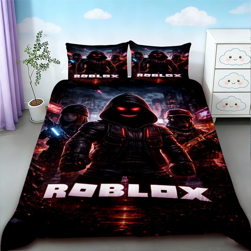 Пододеяльник Roblox Комплект постельного белья Мягкий и удобный Чехол для одеяла Для спальни Дома Декор на день рождения Подарки Queen King