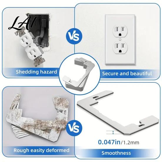 Device Leveling Plates 5/10/15/20/30Pcs Wall Plate Spacers for Electrical Outlets Galvanized Metal Loose or Recessed Outlet Repair Flush Fit