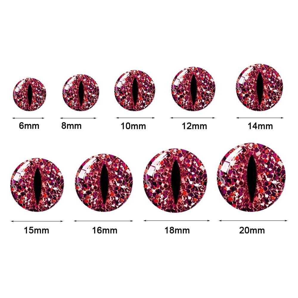 20pcs/10pairs Plastic Puppet Crystal Eyes 6mm-20mm Dolls DIY Tools DIY Doll Accessories
