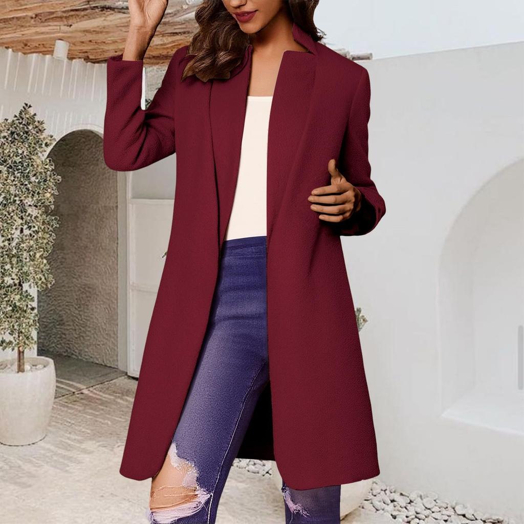 Модное женское пальто тренд больших размеров твидовый длинный пиджак костюм стильное и элегантное однотонное пальто