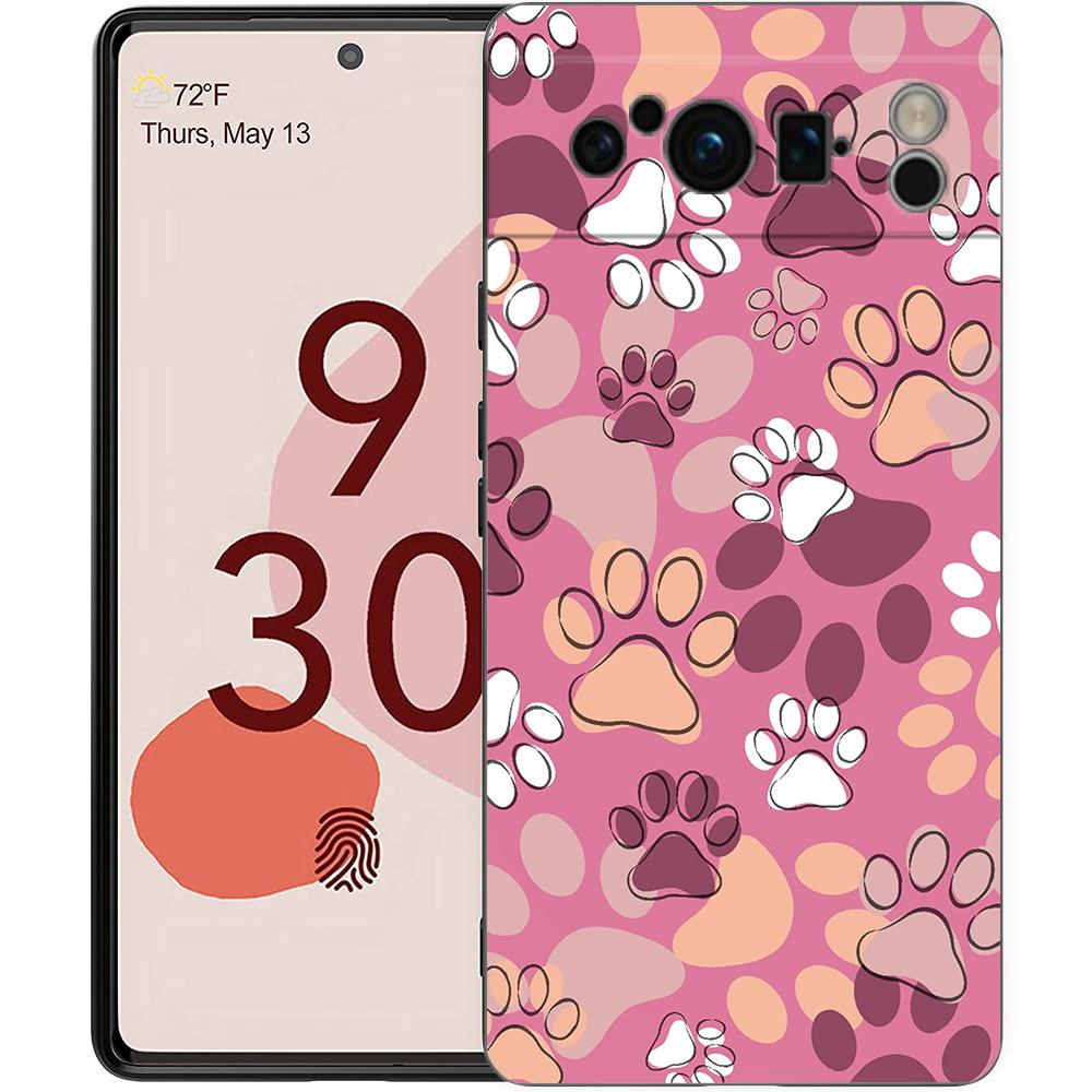 Лапа собаки Чехол для телефона Google Pixel 8 Pro Pixel 9 Pro XL Чехол из ТПУ Pixel 8 Pro 8A 7A 7 6A 6 Pro Мягкая черная крышка