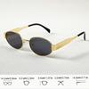 2Pcs Trendy Retro Oval Sunglasses Fashion Sunglasses Shades Uv400 Sunglasses Perfect For Beach Trips Driving