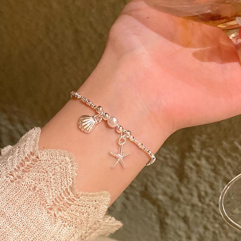 Light Luxury Niche High-end Pearl Bracelet Women's Korean Style Fashion Elegant Flash Zircon Love Bracelet Crystal Bracelet