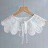 Summer Dress Fake Collars for Women Hollow Out Floral Embroidered Detachable Collar Cotton Polyester False Collar Accessories
