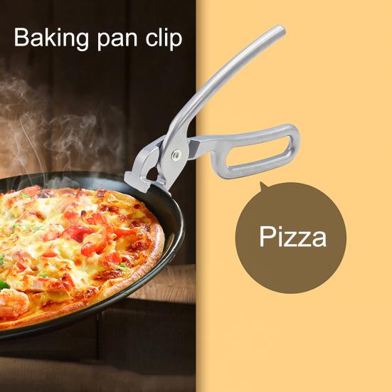 Anti-Scald Heavy Pizza Pan Duty Aluminum Alloy Tongs Gripper Clips Baking Tool