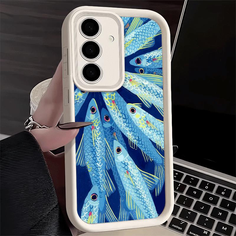 Чехол для телефона Samsung Galaxy S26 S25 Ultra S24 FE Со скидкой Соленая Рыба Чехол S23 Plus S22 + S21 S20 5G Мягкий Силикон Funda