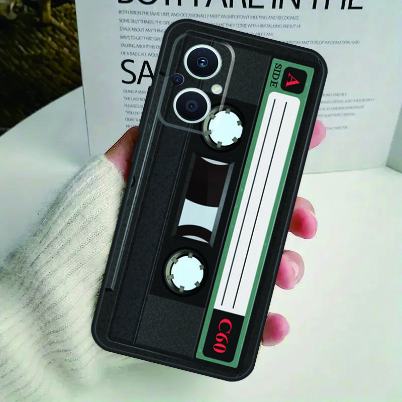 Cassette Mix Tape Case For OPPO Reno 8T 4Z 5Z 8 10 11 Pro 4 5 6 7 Lite OPPO Find X6 Pro X3 X2 X5 Lite Cover