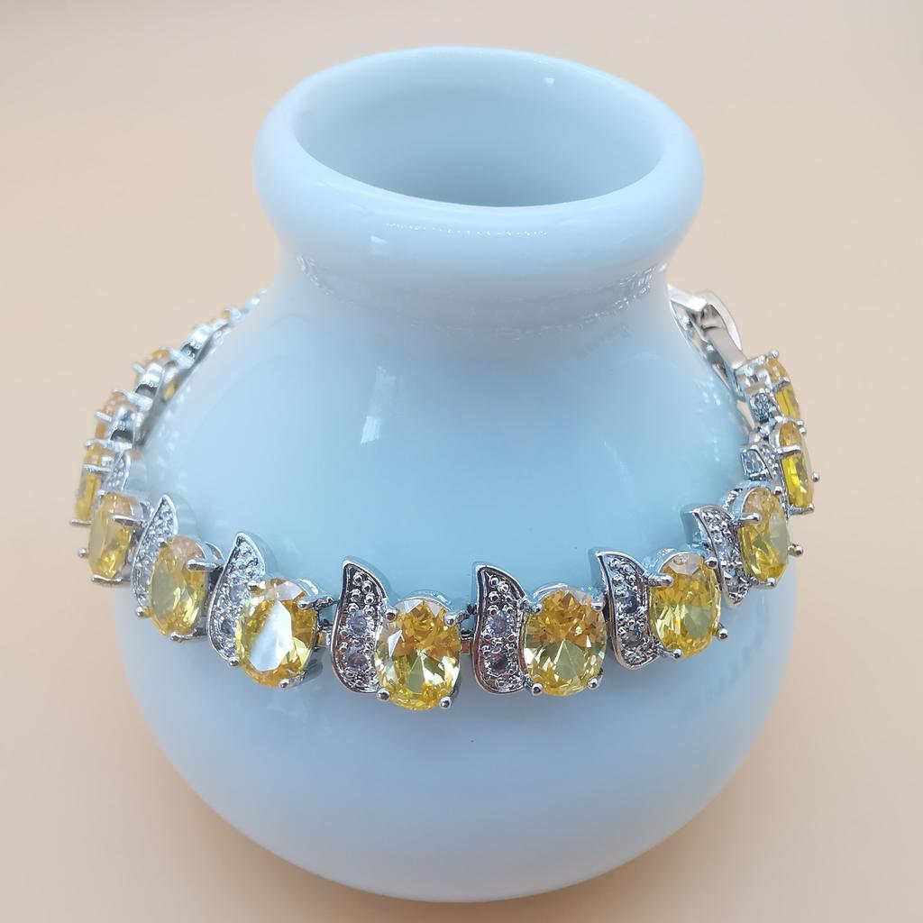 Браслет «Куриная ножка» имитация Танзании Европейский и Американский браслет с покрытием из платинового кристалла для женщин Роскошный многоцветный