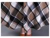 Осенне-зимняя ретро клетчатая длинная юбка с асимметричным подолом для фигуры типа «груша»