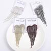 Heart Tassel Brooch for Women Elegant Love-shaped Design Premium Metal Material Versatile Suit Lapel Accessory