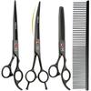 7-дюймовые ножницы для ухода за домашними животными, профессиональный грумер для собак, кошек, инструменты для ухода за волосами домашних животных, ножницы для стрижки, режущие ножницы, изогнутые ножницы для истончения
