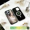 Girl Art Painting Phone Case For iPhone17,16,15,14,13,12,11 Plus,Pro Magnetic with Magsafe Wireless Charging