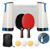 Table Tennis Racket & Portable Net Set - Includes Racket, Net, and Board